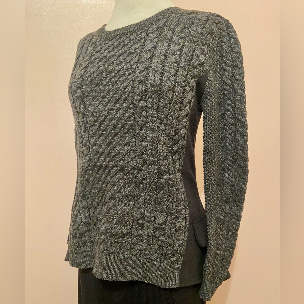 Zero Degrees Celsius Sweater Gray Cable